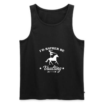 I ́d Rather Be Vaulting Shirt Gift Voltagieren - Men's Premium Organic Tank Top - black - Front - Michal (187cm)