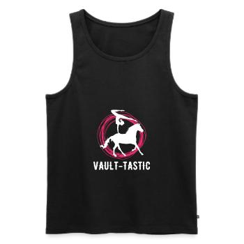 Vault-Tastic Horse Vaulting Voltagieren Shirt - Männer Premium Bio Tank Top - Schwarz - Vorne - AI Model Male 178 light (178cm)