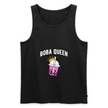 Boba Queen Bubble Tea Partnerlook - Männer Premium Bio Tank Top - Schwarz - Vorne - AI Model Male 178 light (178cm)