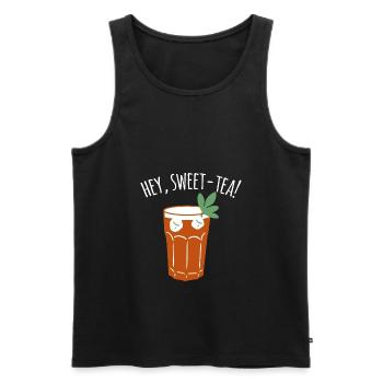 Hey Sweet-Tea Shirt Geschenk Eistee - Männer Premium Bio Tank Top - Schwarz - Vorne - AI Model Male 178 light (178cm)