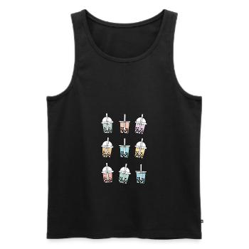 Boba Tea Bubble Tea Shirt Cadeau - Débardeur bio Premium Homme - noir - Devant - Michal (187cm)