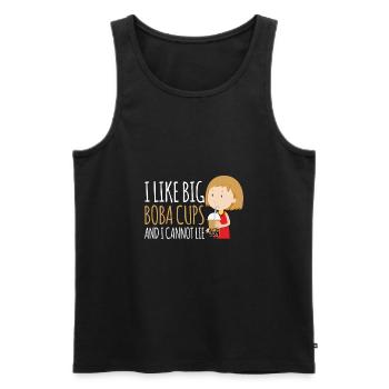 I Like Big Boba Cups And I Cannot Lie Shirt Bubble - Männer Premium Bio Tank Top - Schwarz - Vorne - Michal (187cm)