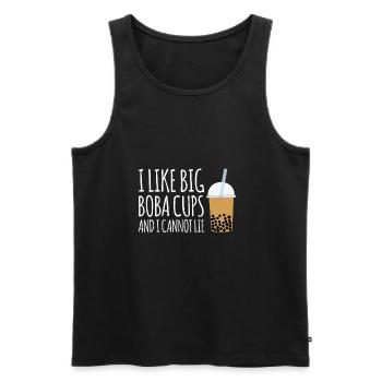 I Like Big Boba Cups And I Cannot Lie Shirt Bubble - Männer Premium Bio Tank Top - Schwarz - Vorne - Michal (187cm)