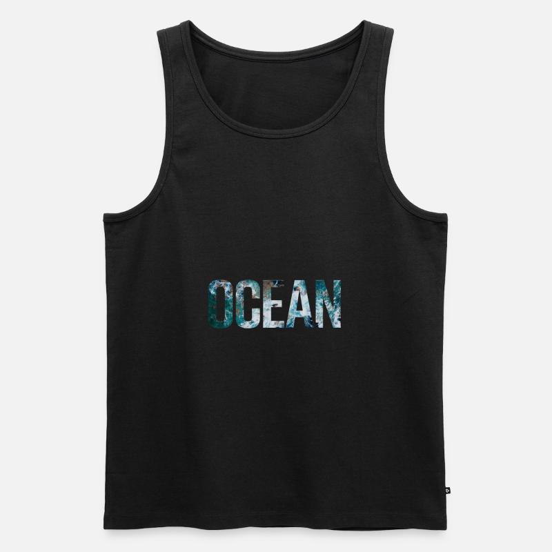 ocean - Männer Premium Bio Tank Top - Schwarz