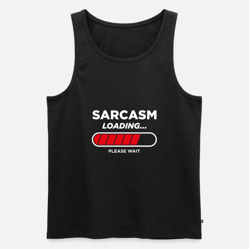 Sarkasmus-Laden - Männer Premium Bio Tank Top - Schwarz