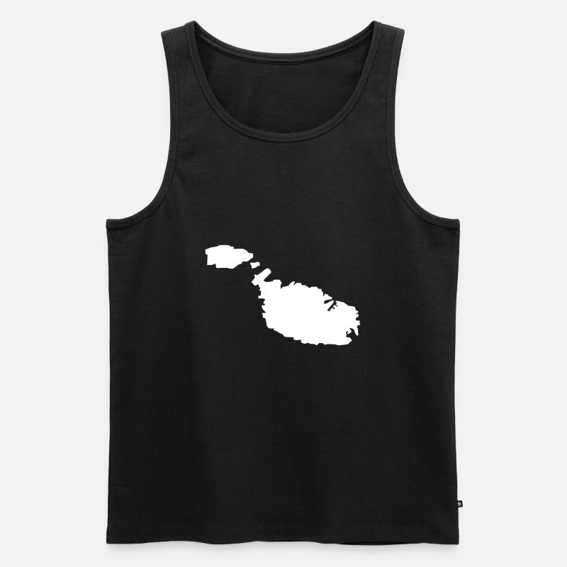 Malta - Männer Premium Bio Tank Top - Schwarz