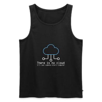 There is no cloud just someone elses computer - Men's Premium Organic Tank Top - black - Front - Michal (187cm)
