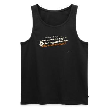 Heute ist mein perfekter Tag - Männer Premium Bio Tank Top - Schwarz - Vorne - Michal (187cm)
