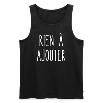 rien à ajouter - Débardeur bio Premium Homme - noir - Devant - Michal (187cm)