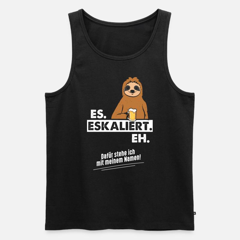 Es Eskaliert Eh - Männer Premium Bio Tank Top - Schwarz