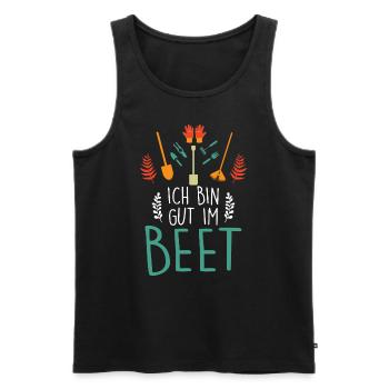 Ich Bin Gut Im Beet Gärtner - Männer Premium Bio Tank Top - Schwarz - Vorne - Michal (187cm)