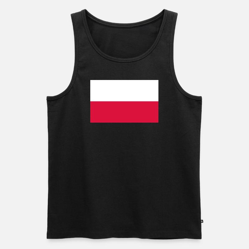 Polen - Männer Premium Bio Tank Top - Schwarz