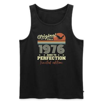 Original 1976 Birthday Gift 1945 Retro 1976 - Men's Premium Organic Tank Top - black - Front - Michal (187cm)