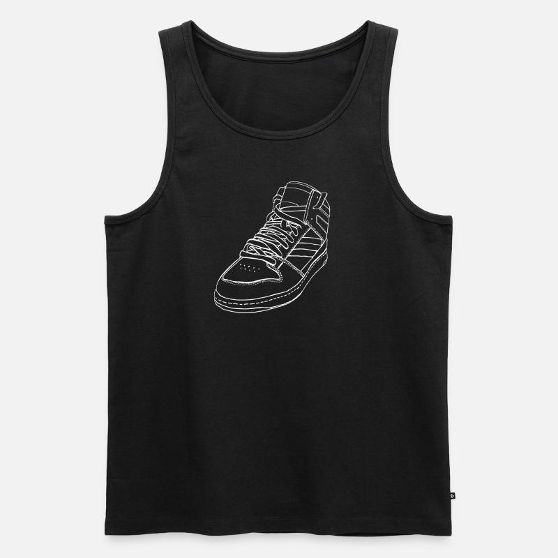 Sneaker - Männer Premium Bio Tank Top - Schwarz