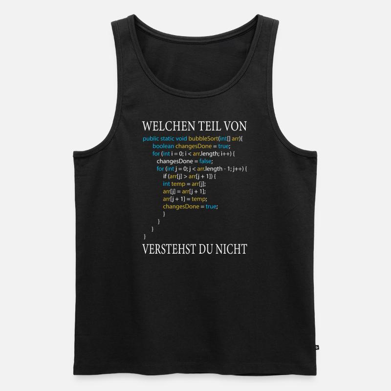 Lustiger Informatiker Spruch Programmierer - Männer Premium Bio Tank Top - Schwarz