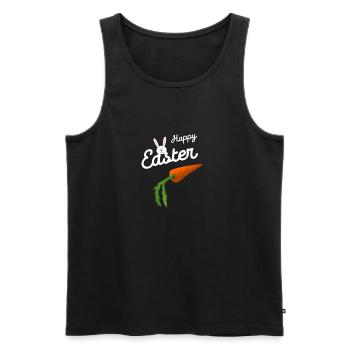 Ostern Osterhase Frohe Ostern - Männer Premium Bio Tank Top - Schwarz - Vorne - Michal (187cm)