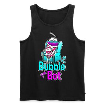 Bubble Tea Bot Gamer Drink Caractère - Débardeur bio Premium Homme - noir - Devant - Michal (187cm)