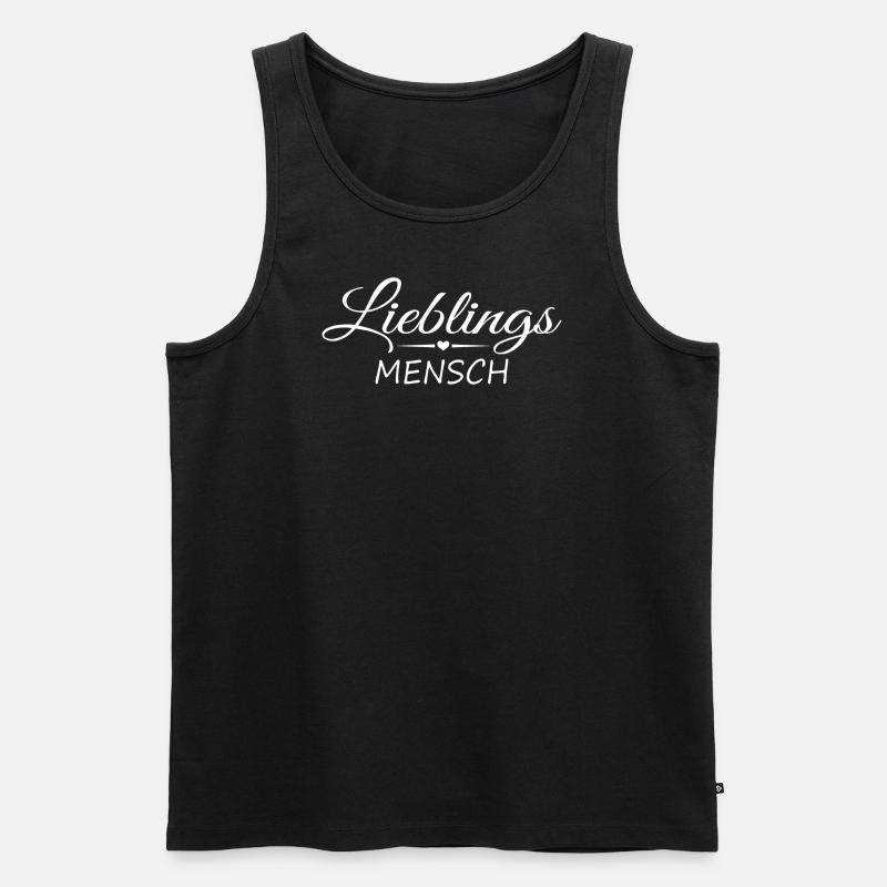 Lieblings Mensch - Männer Premium Bio Tank Top - Schwarz