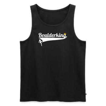 Bouldern - Boulderer - Männer Premium Bio Tank Top - Schwarz - Vorne - Michal (187cm)
