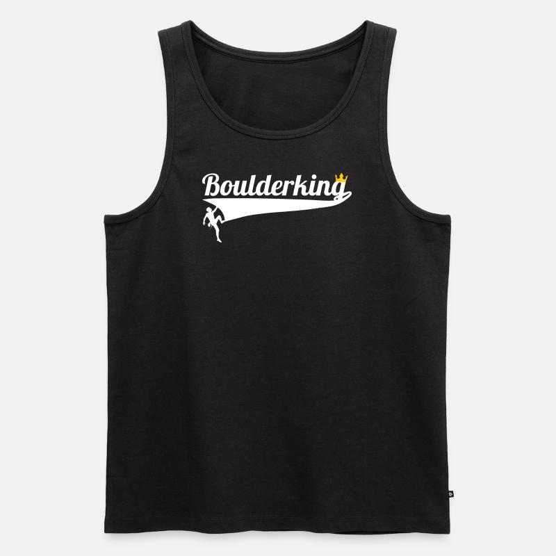 Bouldern - Boulderer - Männer Premium Bio Tank Top - Schwarz