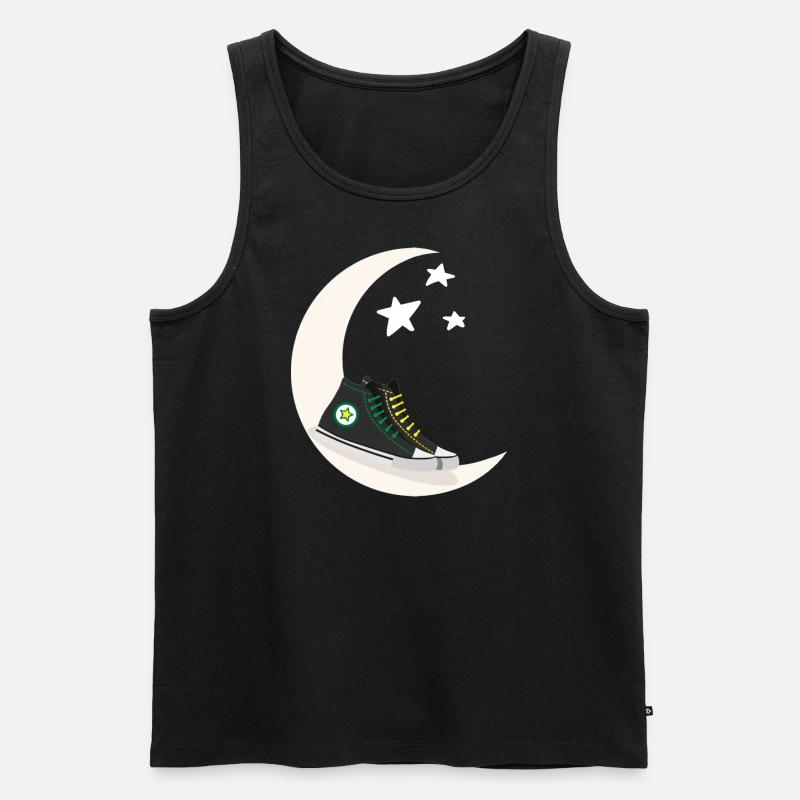 Space Sneaker - Männer Premium Bio Tank Top - Schwarz