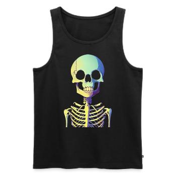 Skeleton - Men's Premium Organic Tank Top - black - Front - AI Model Male 178 light (178cm)