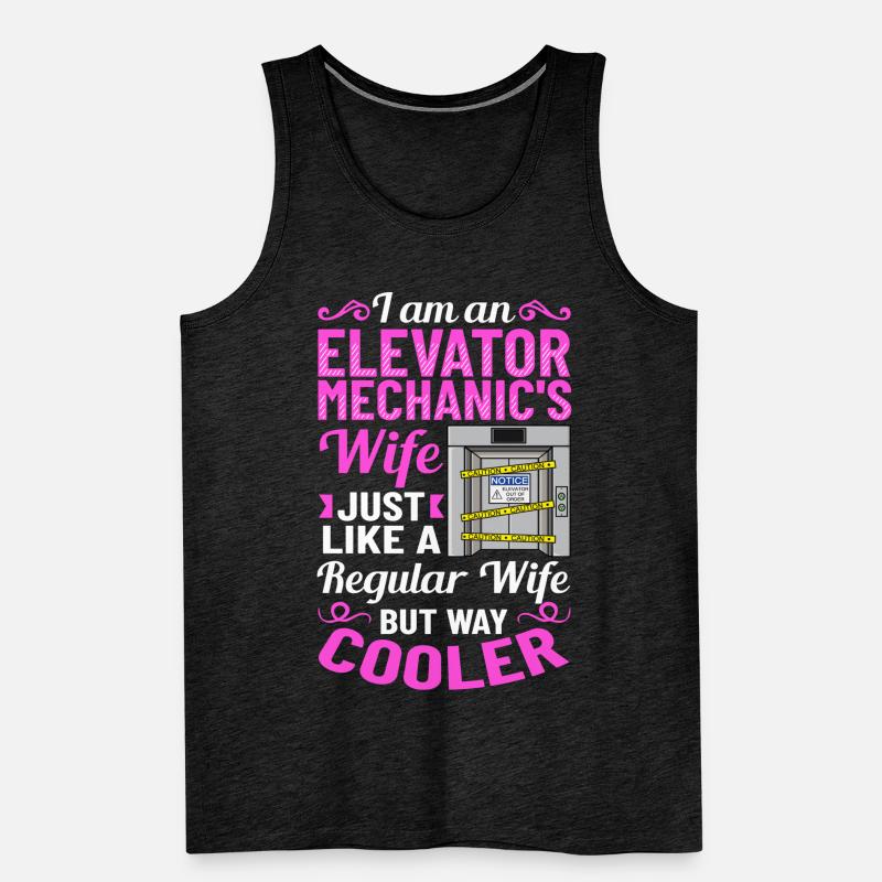 Elevator Elevator System Technician Woman Elevator Elevator Men's Premium Organic Tank Top