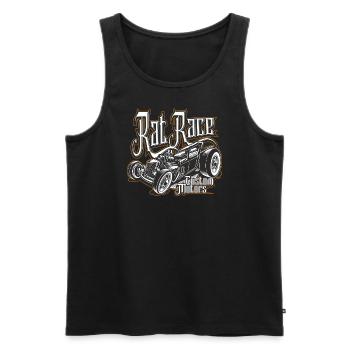 Rat Race - Hot Rod Style - Men's Premium Organic Tank Top - black - Front - AI Model Male 178 light (178cm)