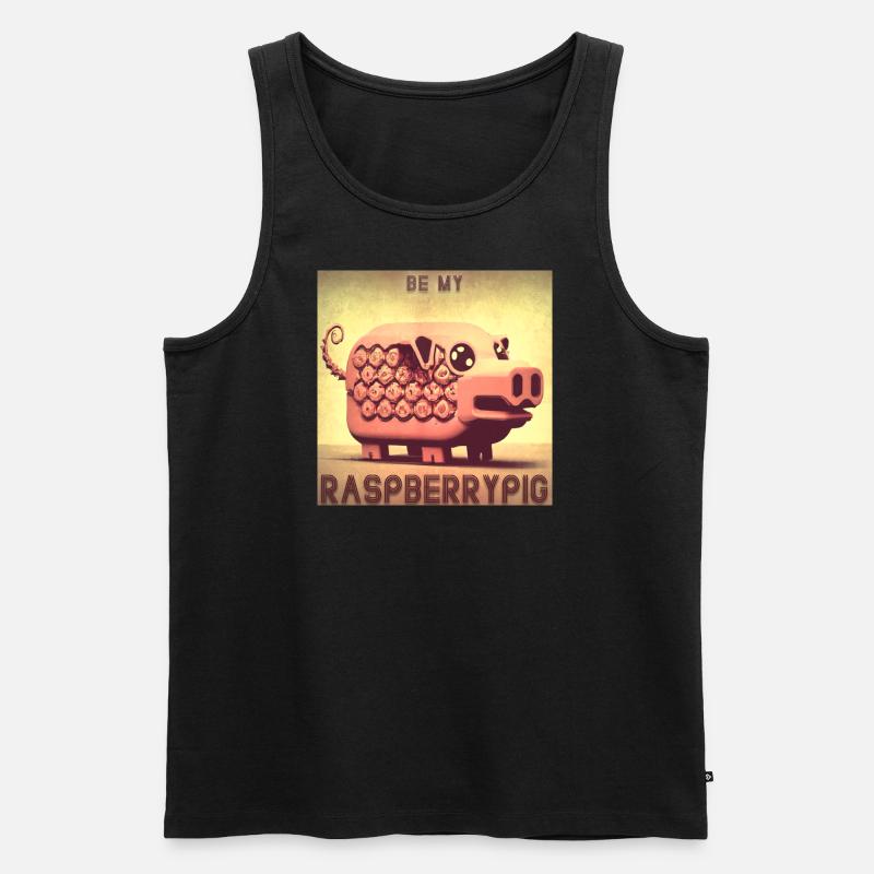 Sei mein Himbeerschweinchen - Männer Premium Bio Tank Top - Schwarz