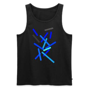Pattern Minimal - Style Design - Men's Premium Organic Tank Top - black - Front - AI Model Male 178 light (178cm)