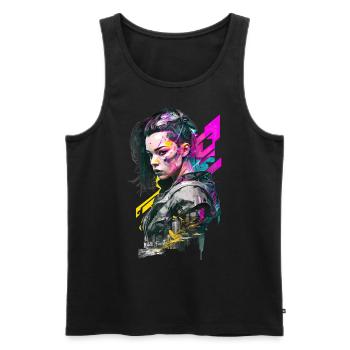 No105 - Männer Premium Bio Tank Top - Schwarz - Vorne - Michal (187cm)