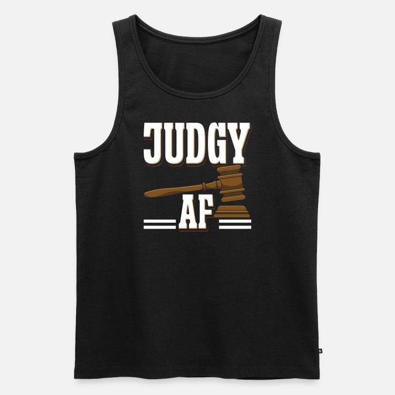 Judgy AF - Männer Premium Bio Tank Top - Schwarz