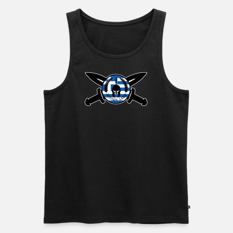 Spartans - Männer Premium Bio Tank Top - Schwarz