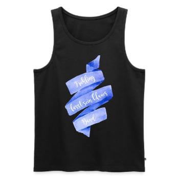 Frühling (Blaues-Band-Edition) - Männer Premium Bio Tank Top - Schwarz - Vorne - AI Model Male 178 light (178cm)