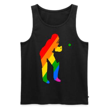 Cricket Wicketkeeper - Männer Premium Bio Tank Top - Schwarz - Vorne - AI Model Male 178 light (178cm)