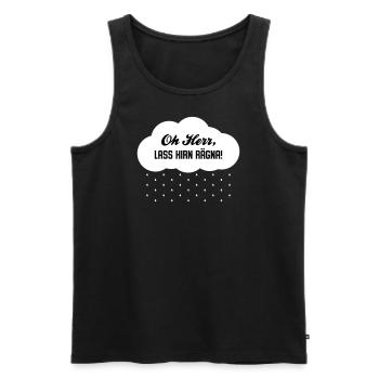 Hirn rägna (weiß) - Männer Premium Bio Tank Top - Schwarz - Vorne - AI Model Male 178 light (178cm)