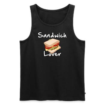 Sandwich lover Toast Bacon - Männer Premium Bio Tank Top - Schwarz - Vorne - Michal (187cm)