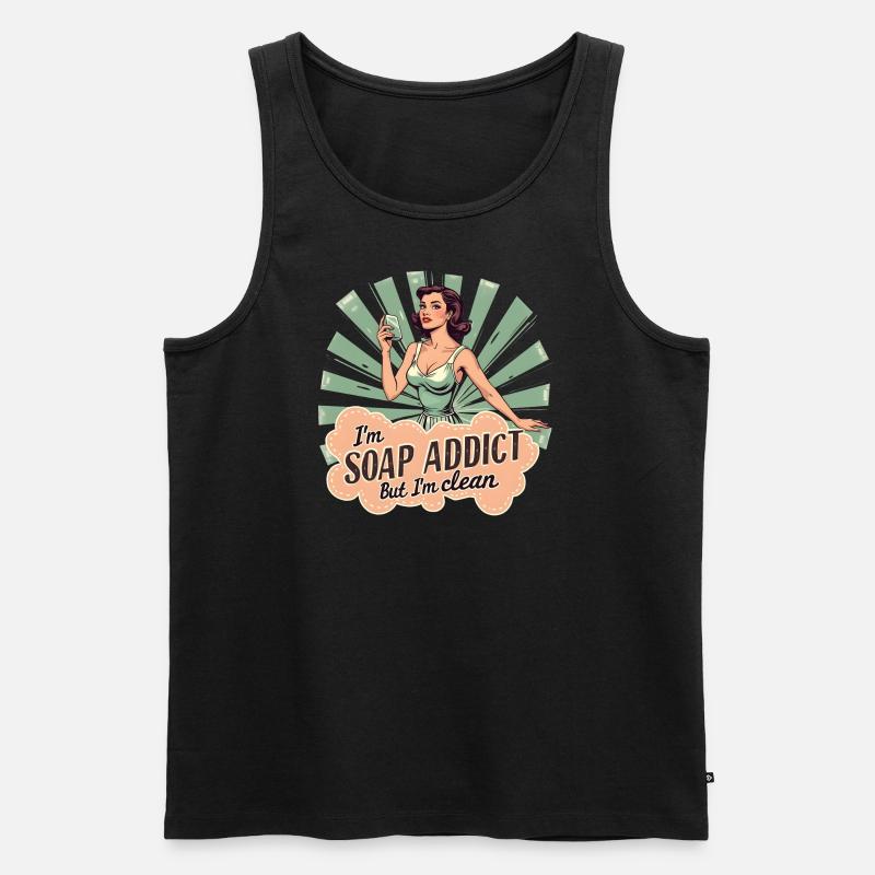 Seifenherstellung - I'm a Soap Addict - Männer Premium Bio Tank Top - Schwarz