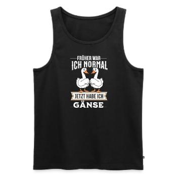 Lustiges Gänse Geschenk - Männer Premium Bio Tank Top - Schwarz - Vorne - Michal (187cm)