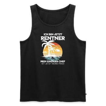 Lustiges Rentner Geschenk - Männer Premium Bio Tank Top - Schwarz - Vorne - Michal (187cm)