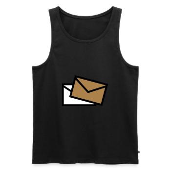 Post - Mail - poste / Brief - letter - lettre - Männer Premium Bio Tank Top - Schwarz - Vorne - AI Model Male 178 light (178cm)