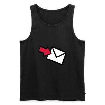 Lettre e-mail mail lettre lettre message envoi - Débardeur bio Premium Homme - noir - Devant - AI Model Male 178 light (178cm)