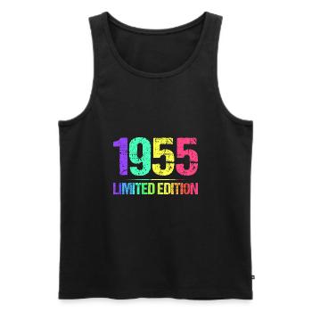 1955 Limited Edition Jahrgang 55er Retro Jahrgang - Männer Premium Bio Tank Top - Schwarz - Vorne - Michal (187cm)
