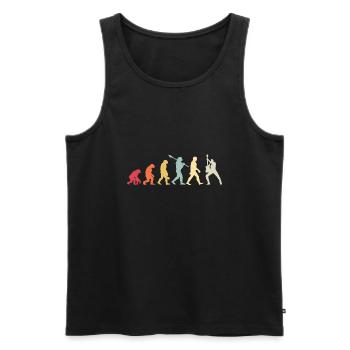 Human Evolution Guitar Band Retro Vintage - Débardeur bio Premium Homme - noir - Devant - Michal (187cm)