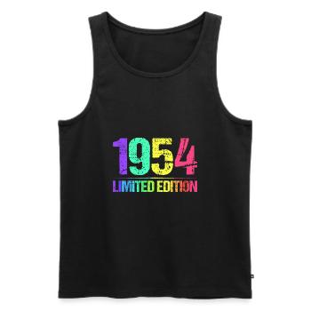 1954 Limited Edition Jahrgang 54er Retro Jahrgang - Männer Premium Bio Tank Top - Schwarz - Vorne - Michal (187cm)