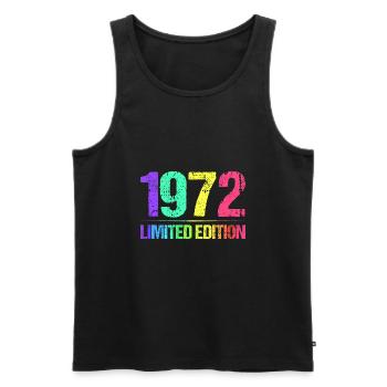 1972 Limited Edition Jahrgang 72er Retro Jahrgang - Männer Premium Bio Tank Top - Schwarz - Vorne - Michal (187cm)