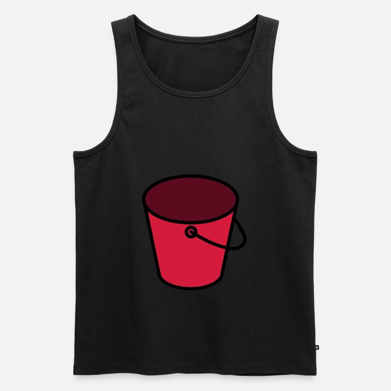 Eimer Farbe Anpassbar - Männer Premium Bio Tank Top - Schwarz