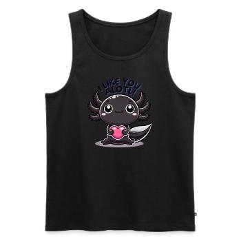 like you alotl - Männer Premium Bio Tank Top - Schwarz - Vorne - Michal (187cm)
