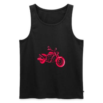 Motorbike Minimalist - Men's Premium Organic Tank Top - black - Front - AI Model Male 178 light (178cm)
