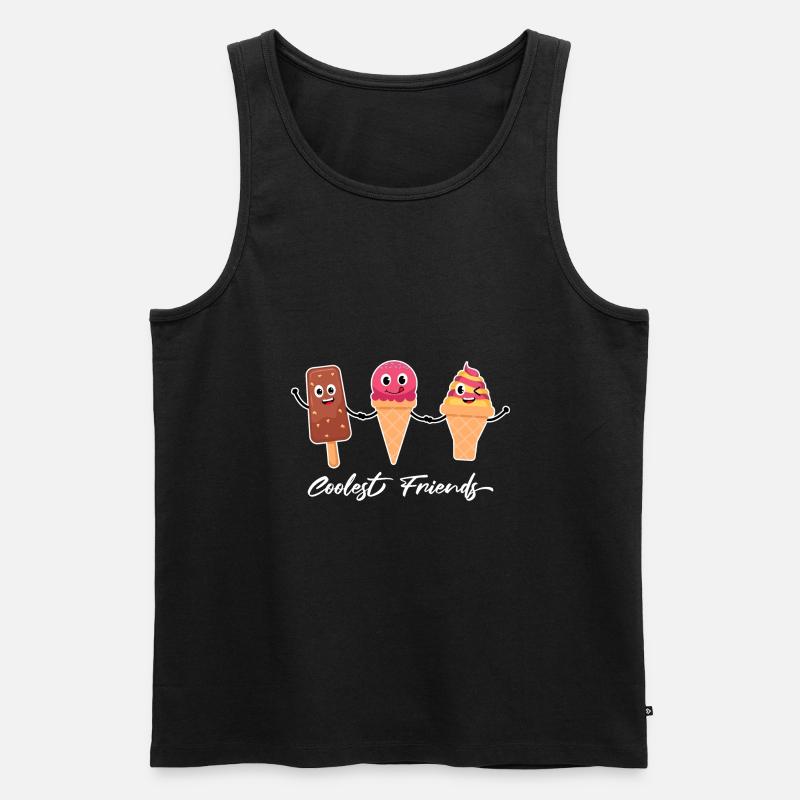 Eis Sommer Eis Cream Lustiges Kinder Eis Am Stiel - Männer Premium Bio Tank Top - Schwarz